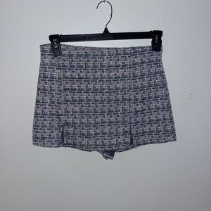 Originality Tweed Plaid Mini Skirt/Skort Size M